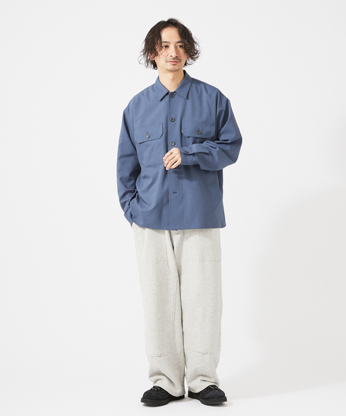 JOURNAL STANDARD relume（ジャーナルスタンダード　レリューム）の「TECH アムンゼン リラクシー CPOシャツジャケット（シャツ/ブラウス・メンズ・ブラウン系その他/ブラックミックス/コバルトブルー・MEDIUM/LARGE）」の10枚目の写真