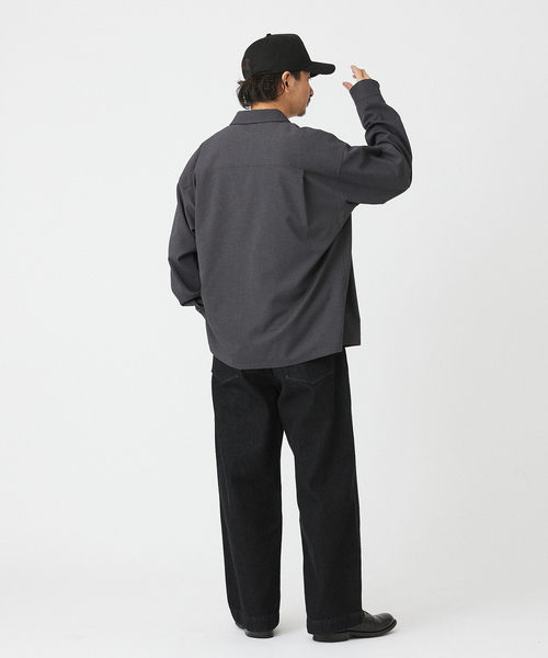 JOURNAL STANDARD relume（ジャーナルスタンダード　レリューム）の「TECH アムンゼン リラクシー CPOシャツジャケット（シャツ/ブラウス・メンズ・ブラウン系その他/ブラックミックス/コバルトブルー・MEDIUM/LARGE）」の12枚目の写真