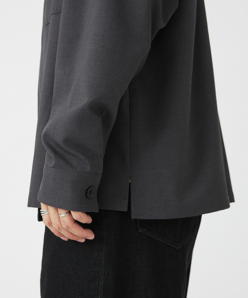 JOURNAL STANDARD relume（ジャーナルスタンダード　レリューム）の「TECH アムンゼン リラクシー CPOシャツジャケット（シャツ/ブラウス・メンズ・ブラウン系その他/ブラックミックス/コバルトブルー・MEDIUM/LARGE）」の17枚目の写真