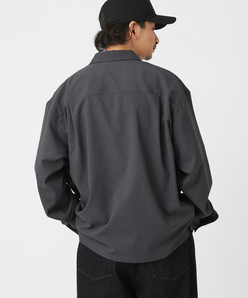 JOURNAL STANDARD relume（ジャーナルスタンダード　レリューム）の「TECH アムンゼン リラクシー CPOシャツジャケット（シャツ/ブラウス・メンズ・ブラウン系その他/ブラックミックス/コバルトブルー・MEDIUM/LARGE）」の18枚目の写真