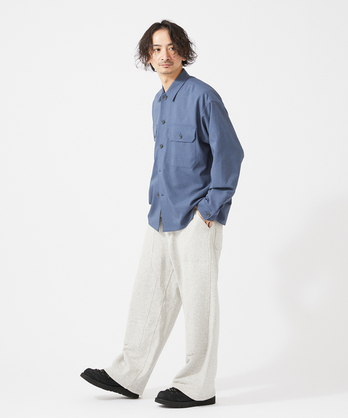 JOURNAL STANDARD relume（ジャーナルスタンダード　レリューム）の「TECH アムンゼン リラクシー CPOシャツジャケット（シャツ/ブラウス・メンズ・ブラウン系その他/ブラックミックス/コバルトブルー・MEDIUM/LARGE）」の20枚目の写真