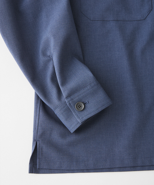 JOURNAL STANDARD relume（ジャーナルスタンダード　レリューム）の「TECH アムンゼン リラクシー CPOシャツジャケット（シャツ/ブラウス・メンズ・ブラウン系その他/ブラックミックス/コバルトブルー・MEDIUM/LARGE）」の5枚目の写真
