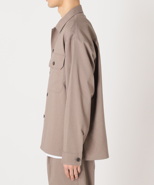 JOURNAL STANDARD relume（ジャーナルスタンダード　レリューム）の「TECH アムンゼン リラクシー CPOシャツジャケット（シャツ/ブラウス・メンズ・ブラウン系その他/ブラックミックス/コバルトブルー・MEDIUM/LARGE）」の22枚目の写真