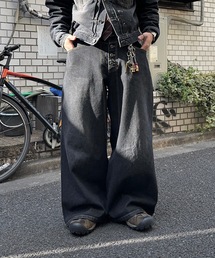 【MandO】ウォッシュドバギーデニムパンツ/セットアップ着用可