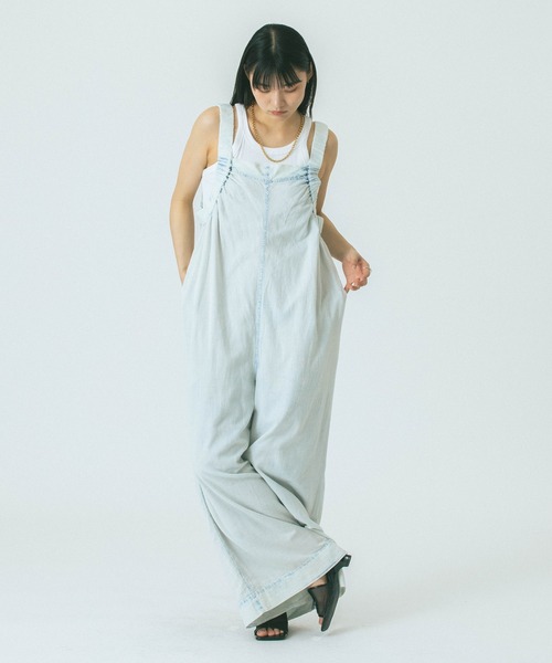 ROSE BUD（ローズバッド）の「SHOULDER GATHERED COMBINAISON（つなぎ/オールインワン・レディース・ネイビー/ブルー・M/S）」の7枚目の写真