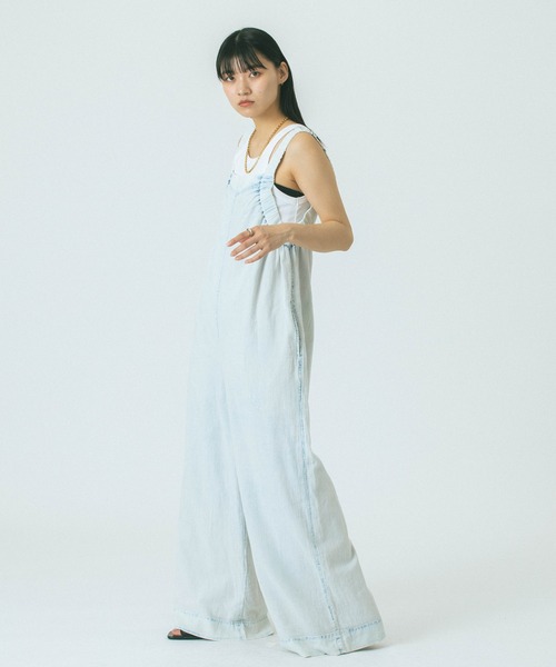 ROSE BUD（ローズバッド）の「SHOULDER GATHERED COMBINAISON（つなぎ/オールインワン・レディース・ネイビー/ブルー・M/S）」の10枚目の写真