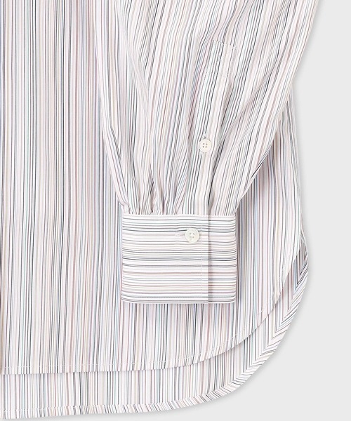 Paul Smith（ポールスミス）の「ウィメンズ "Signature Stripe" シャツ / 155015 360B（シャツ/ブラウス・レディース・ホワイト/ブルー・40/38/44L）」の4枚目の写真