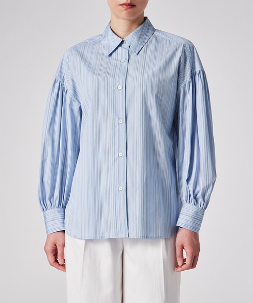 Paul Smith（ポールスミス）の「ウィメンズ "Signature Stripe" シャツ / 155015 360B（シャツ/ブラウス・レディース・ホワイト/ブルー・40/38/44L）」の10枚目の写真