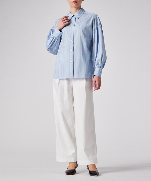 Paul Smith（ポールスミス）の「ウィメンズ "Signature Stripe" シャツ / 155015 360B（シャツ/ブラウス・レディース・ホワイト/ブルー・40/38/44L）」の12枚目の写真