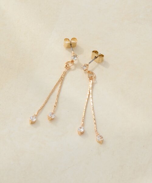 natural couture（ナチュラルクチュール）の「ゆらゆらピアス（ピアス（両耳用）・レディース・シルバー/ゴールド・FREE）」の2枚目の写真