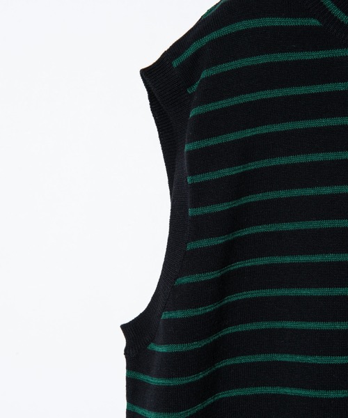 ミントglamb Short Sleeves Border Knit No Sleeves Border Knit / ノースリーブボーダーニット（ニット