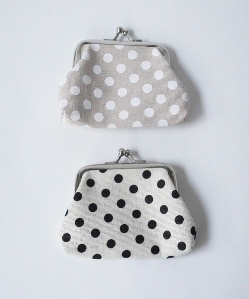 セール】【 Port / ポート 】 ドット＆レオパード柄 がま口 コンパクト