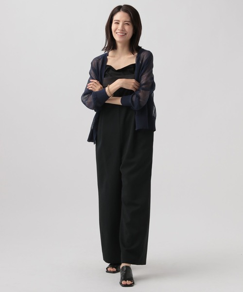 Elura(エルーラ)の「サテンコンビサロペット/989934(サロペット/オーバーオール・レディース・ブラック/ベージュ・FREE)」の3枚目の写真