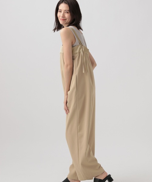 Elura(エルーラ)の「サテンコンビサロペット/989934(サロペット/オーバーオール・レディース・ブラック/ベージュ・FREE)」の9枚目の写真