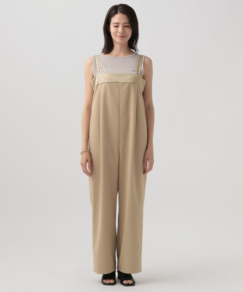 Elura(エルーラ)の「サテンコンビサロペット/989934(サロペット/オーバーオール・レディース・ブラック/ベージュ・FREE)」の10枚目の写真