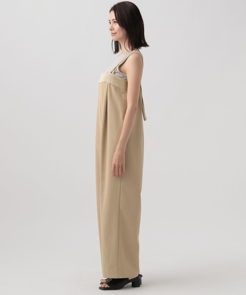 Elura(エルーラ)の「サテンコンビサロペット/989934(サロペット/オーバーオール・レディース・ブラック/ベージュ・FREE)」の11枚目の写真