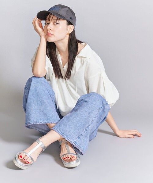 NEW ERA(ニューエラ)の「【別注】<NEW ERA>ナイロン メッセージ キャップ(キャップ・レディース・ライトグレー/ダークグレー・FREE)」の7枚目の写真