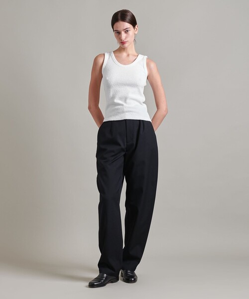 LOEFF（ロエフ）の「＜LOEFF＞パイル タンクトップ（Tシャツ/カットソー・レディース・ブラック/ホワイト・FREE）」の7枚目の写真