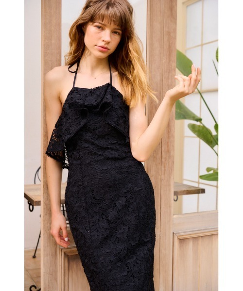 Estella.K(エステラケー)の「Rosaria Lace Dress ケミカルラッフルドレス(ワンピース・レディース・ホワイト/ブラック/サックスブルー・FREE)」の17枚目の写真