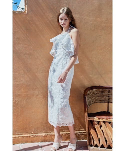 Rosaria Lace Dress ケミカルラッフルドレス（ワンピース