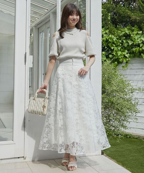 丈が選べる/スタイルアップが叶う】バックレースアップフレアスカート