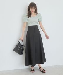バックレースアップフレアスカート