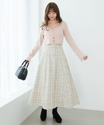 バックレースアップフレアスカート