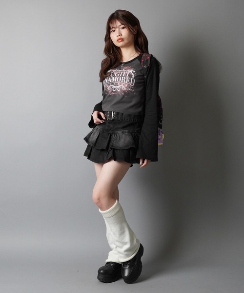 SPINNS(スピンズ)の「長袖ラグランカットソー/ロンT/ストーン(Tシャツ/カットソー・レディース・ホワイト×ブラック/ホワイト系その他/グレー系その他/ベージュ系その他/グレー系その他2・ONESIZE)」の11枚目の写真