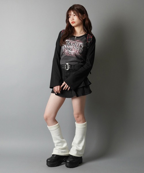 SPINNS(スピンズ)の「長袖ラグランカットソー/ロンT/ストーン(Tシャツ/カットソー・レディース・ホワイト×ブラック/ホワイト系その他/グレー系その他/ベージュ系その他/グレー系その他2・ONESIZE)」の12枚目の写真