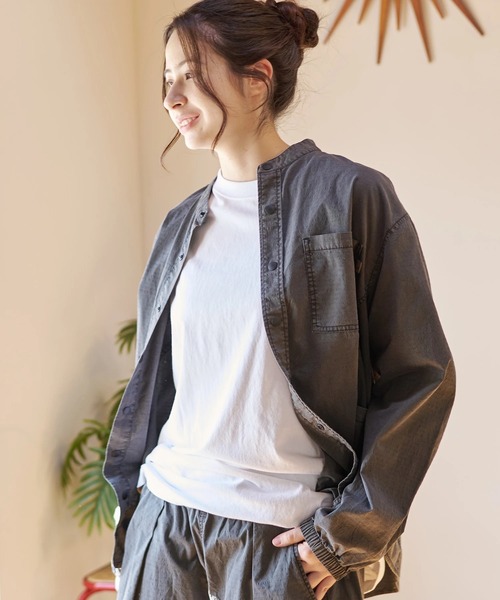 go slow caravan（ゴースローキャラバン）の「Duckster/ダックスター　ピグメントリップストップ ３マイルシャツ（シャツ/ブラウス・メンズ・モカ/ブラック・MEDIUM/LARGE/X-LARGE）」の2枚目の写真