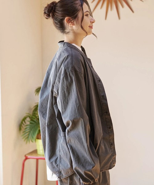 go slow caravan（ゴースローキャラバン）の「Duckster/ダックスター　ピグメントリップストップ ３マイルシャツ（シャツ/ブラウス・メンズ・モカ/ブラック・MEDIUM/LARGE/X-LARGE）」の13枚目の写真