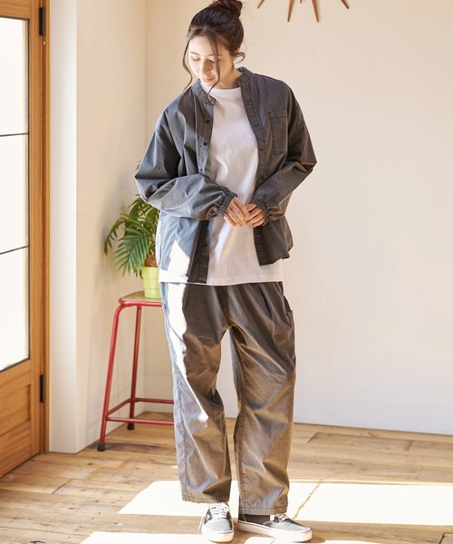 go slow caravan（ゴースローキャラバン）の「Duckster/ダックスター　ピグメントリップストップ ３マイルシャツ（シャツ/ブラウス・メンズ・モカ/ブラック・MEDIUM/LARGE/X-LARGE）」の14枚目の写真