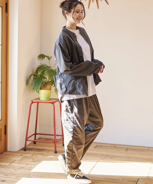 go slow caravan（ゴースローキャラバン）の「Duckster/ダックスター　ピグメントリップストップ ３マイルシャツ（シャツ/ブラウス・メンズ・モカ/ブラック・MEDIUM/LARGE/X-LARGE）」の17枚目の写真