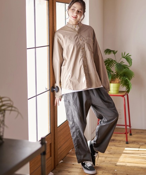 go slow caravan（ゴースローキャラバン）の「Duckster/ダックスター　ピグメントリップストップ ３マイルシャツ（シャツ/ブラウス・メンズ・モカ/ブラック・MEDIUM/LARGE/X-LARGE）」の21枚目の写真