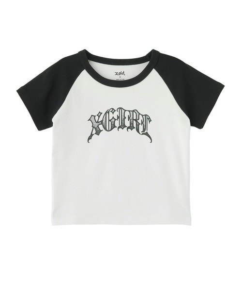 HOLO SILVER GLITTER LOGO SPARKLY ON WHITE T-SHIRT (SIZE S