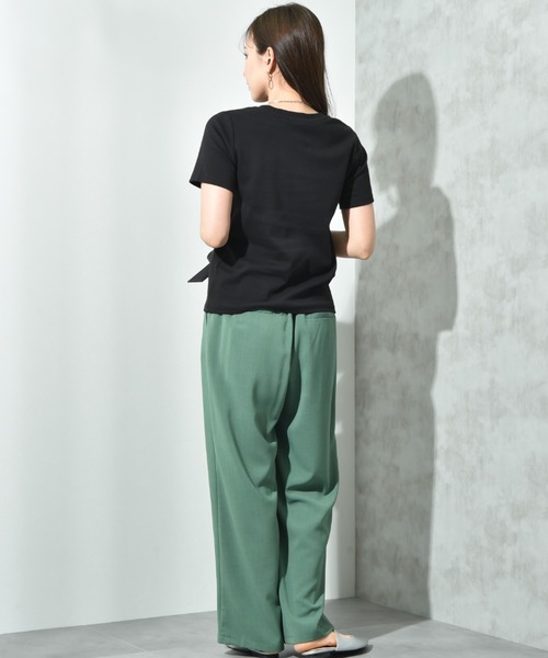 INTERPLANET（インタープラネット）の「ＣＩＣＡ配合ベーシックＴシャツ（Tシャツ/カットソー・レディース・オフホワイト/グレー/ブラック・FREE）」の7枚目の写真