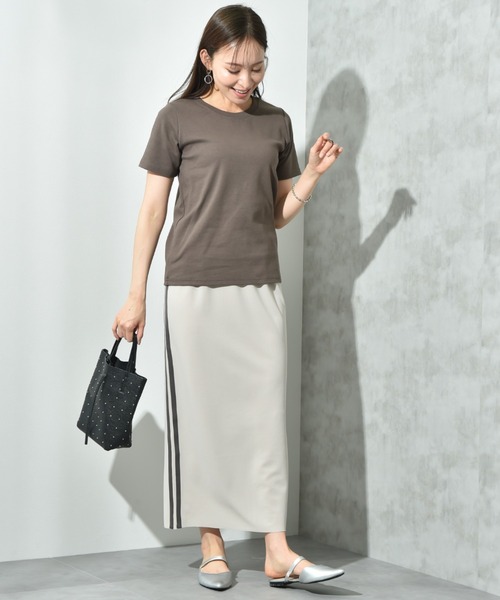 INTERPLANET（インタープラネット）の「ＣＩＣＡ配合ベーシックＴシャツ（Tシャツ/カットソー・レディース・オフホワイト/グレー/ブラック・FREE）」の9枚目の写真