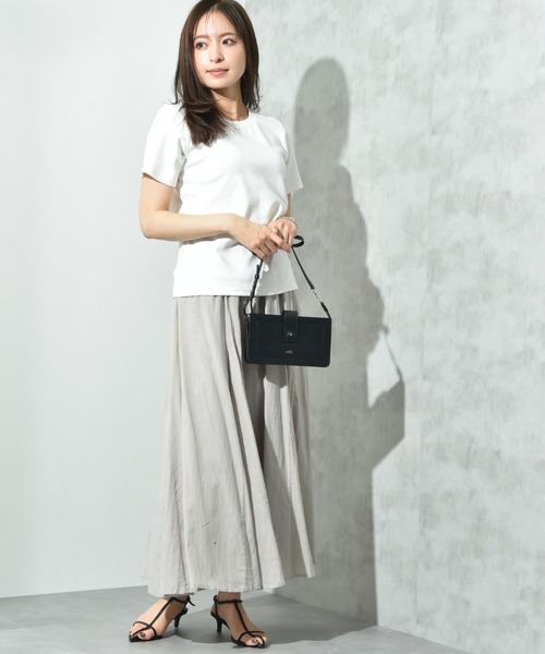 INTERPLANET（インタープラネット）の「ＣＩＣＡ配合ベーシックＴシャツ（Tシャツ/カットソー・レディース・オフホワイト/グレー/ブラック・FREE）」の17枚目の写真