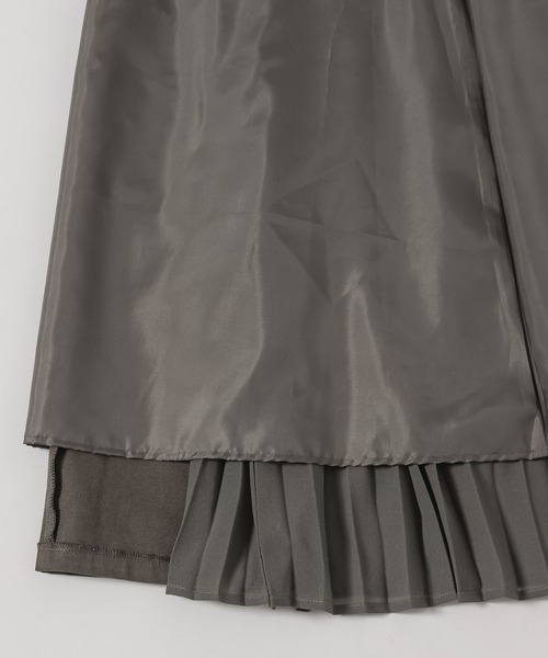 mysty woman（ミスティウーマン）の「サイドプリーツキリカエスカート  329046（スカート・レディース・ホワイト系その他/チャコールグレー・FREE）」の12枚目の写真