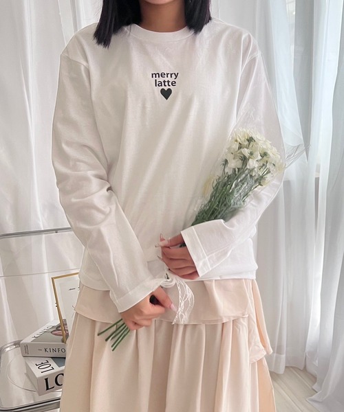merrylatte(メリーラテ)の「メリーラテロゴロンT/長袖Tシャツ(Tシャツ/カットソー・レディース・B/A・MEDIUM)」の1枚目の写真