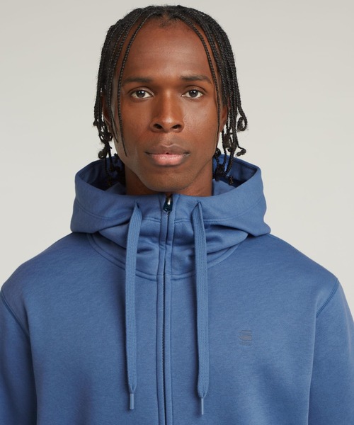 PREMIUM CORE HOODED ZIP SWEATER/ワンポイントロゴジップアップ