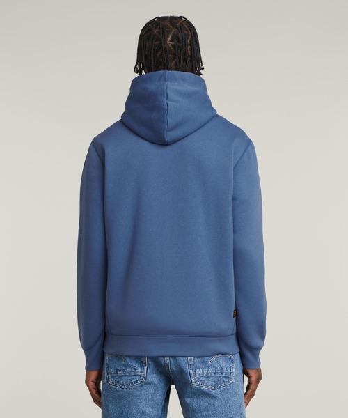 G-STAR（ジースター）の「PREMIUM CORE HOODED ZIP SWEATER/ワンポイントロゴジップアップパーカー（パーカー・メンズ・ブルー系その他/グレー系その他・SMALL/MEDIUM/LARGE/X-SMALL/X-LARGE）」の6枚目の写真