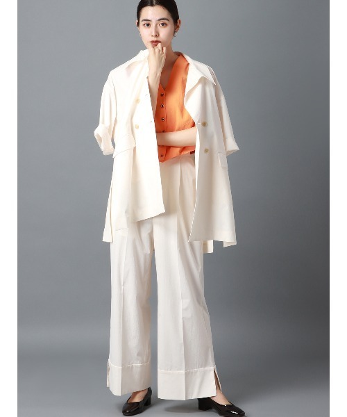 CIS.（シス）の「CIS． ライトウェイトタックストレートパンツ ウォッシャブル（その他パンツ・レディース・ホワイト系/オリーブ系・34(5号)/36(7号)/38(9号)/40(11号)）」の20枚目の写真