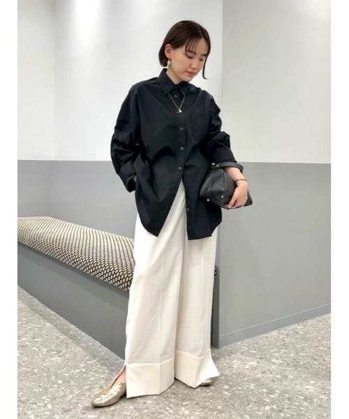 CIS.（シス）の「CIS． ライトウェイトタックストレートパンツ ウォッシャブル（その他パンツ・レディース・ホワイト系/オリーブ系・34(5号)/36(7号)/38(9号)/40(11号)）」の3枚目の写真