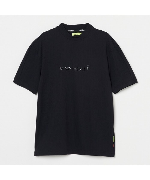 VIVA HEART(ビバハート)の「【VIVA HEART/GOLF】ナイロンテレコ半袖モックネックシャツ(シャツ/ブラウス・メンズ・ライトグレー/ブラック・50)」の3枚目の写真