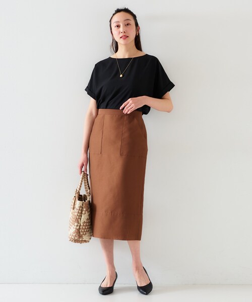 UNTITLED（アンタイトル）の「【セットアップ可/接触冷感/イージーケア】リラクミスト　2WAYブラウス（シャツ/ブラウス・レディース・ベージュ/ネイビー/ブラック/オフホワイト/チャコールグレー・00/01/02/03/04/44/46/48/50）」の12枚目の写真