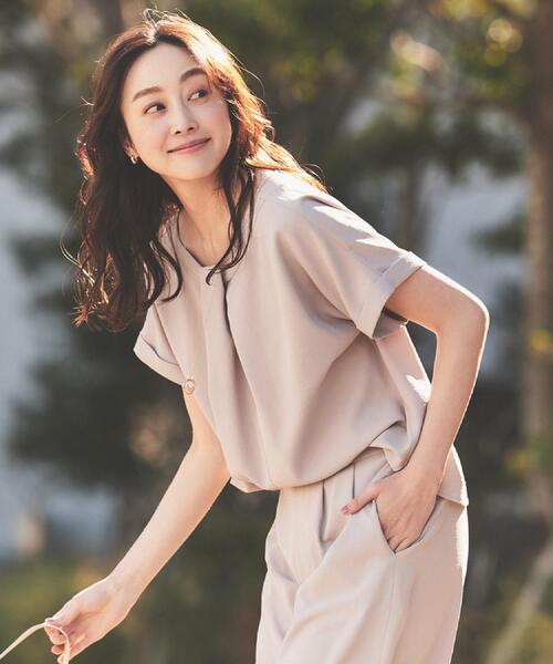 UNTITLED（アンタイトル）の「【セットアップ可/接触冷感/イージーケア】リラクミスト　2WAYブラウス（シャツ/ブラウス・レディース・ベージュ/ネイビー/ブラック/オフホワイト/チャコールグレー・00/01/02/03/04/44/46/48/50）」の16枚目の写真