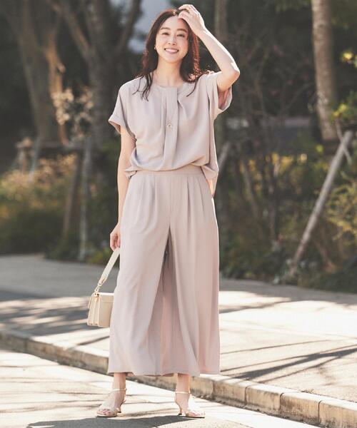 UNTITLED（アンタイトル）の「【セットアップ可/接触冷感/イージーケア】リラクミスト　2WAYブラウス（シャツ/ブラウス・レディース・ベージュ/ネイビー/ブラック/オフホワイト/チャコールグレー・00/01/02/03/04/44/46/48/50）」の17枚目の写真