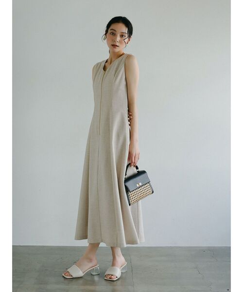 フロントZIPミックスカラーワンピース（ワンピース