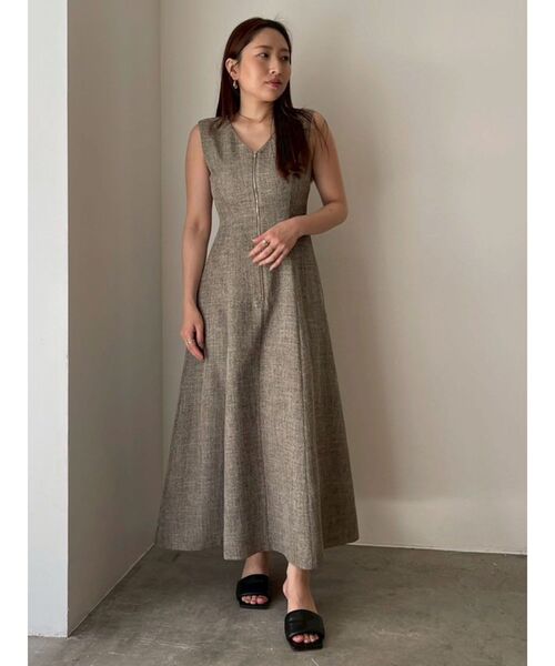 フロントZIPミックスカラーワンピース（ワンピース